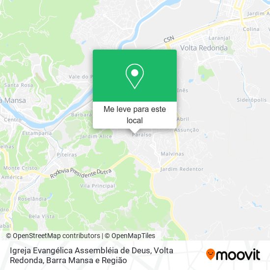 Igreja Evangélica Assembléia de Deus mapa
