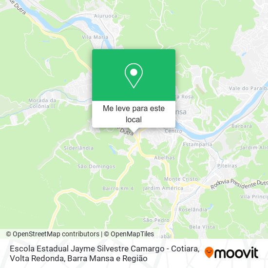 Escola Estadual Jayme Silvestre Camargo - Cotiara mapa