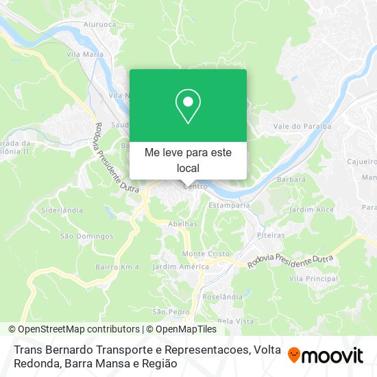 Trans Bernardo Transporte e Representacoes mapa