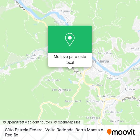 Sítio Estrela Federal mapa