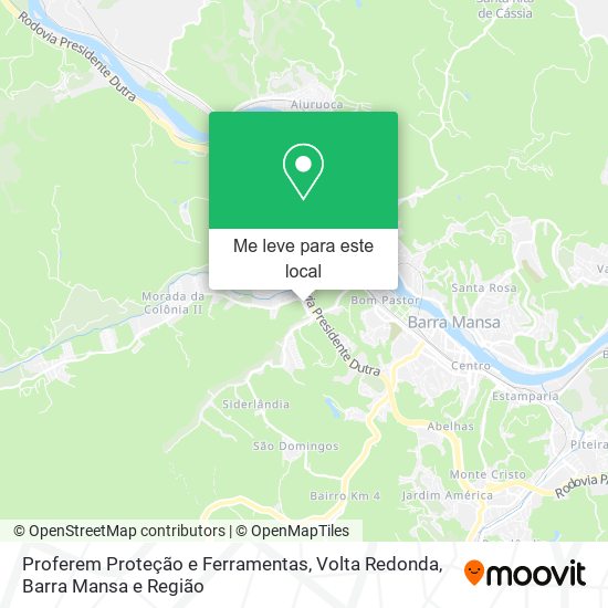 Proferem Proteção e Ferramentas mapa