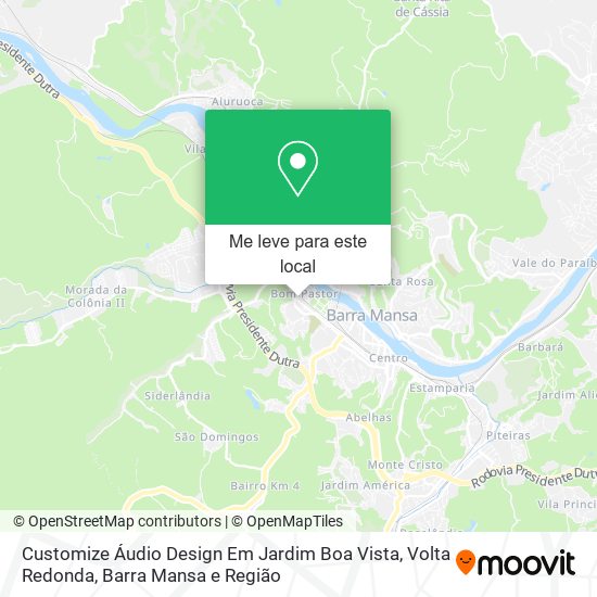 Customize Áudio Design Em Jardim Boa Vista mapa