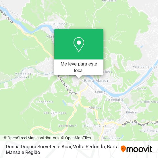 Donna Doçura Sorvetes e Açaí mapa