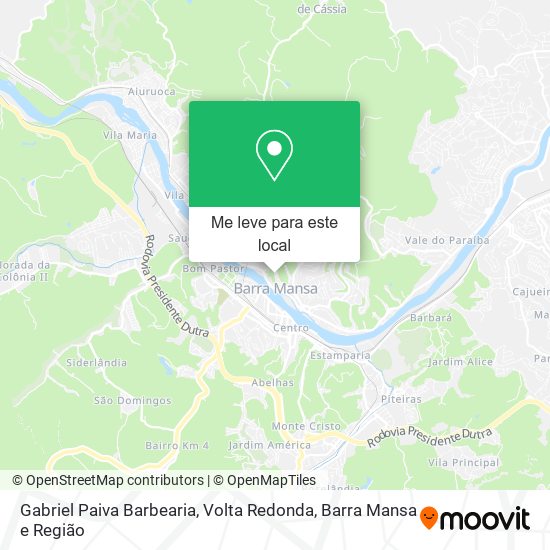 Gabriel Paiva Barbearia mapa