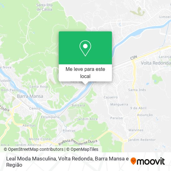 Leal Moda Masculina mapa