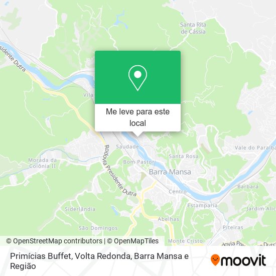 Primícias Buffet mapa