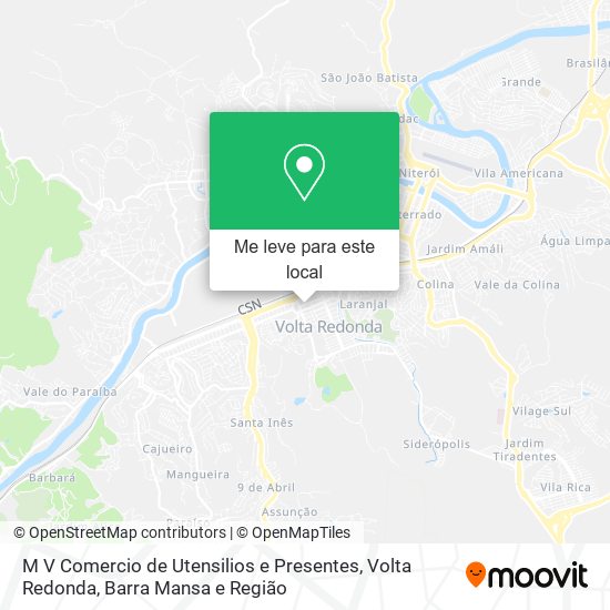 M V Comercio de Utensilios e Presentes mapa