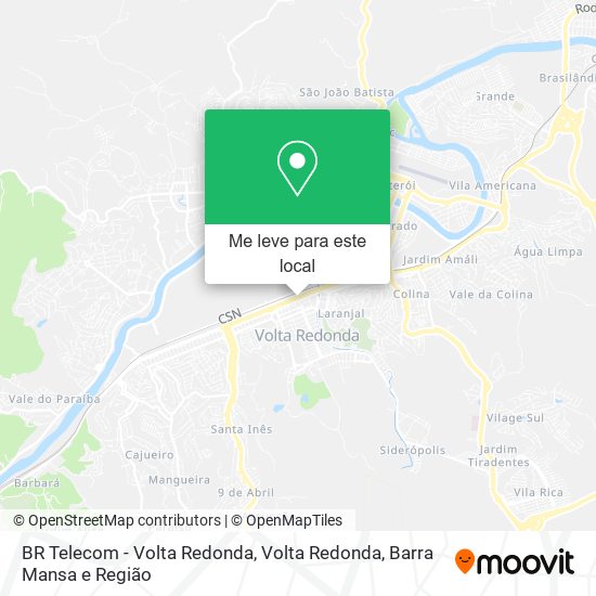 BR Telecom - Volta Redonda mapa