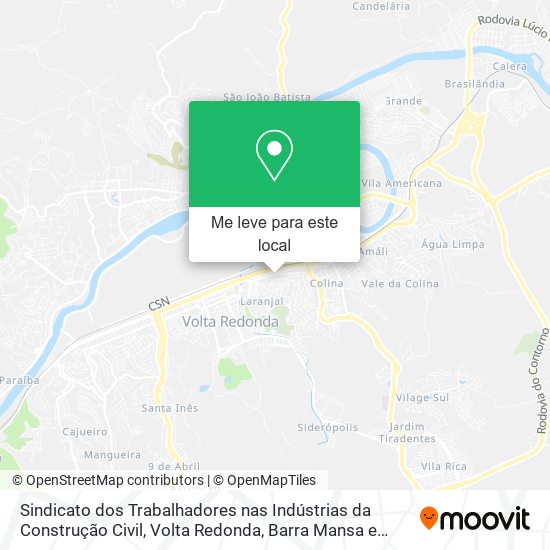 Sindicato dos Trabalhadores nas Indústrias da Construção Civil mapa