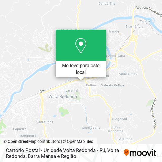 Cartório Postal - Unidade Volta Redonda - RJ mapa