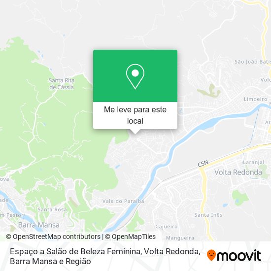 Espaço a Salão de Beleza Feminina mapa