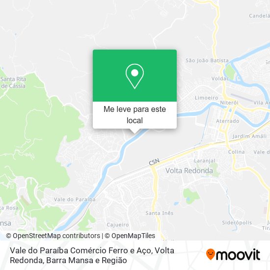 Vale do Paraíba Comércio Ferro e Aço mapa