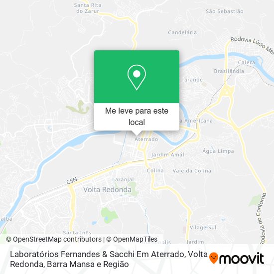 Laboratórios Fernandes & Sacchi Em Aterrado mapa