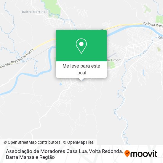 Associação de Moradores Casa Lua mapa