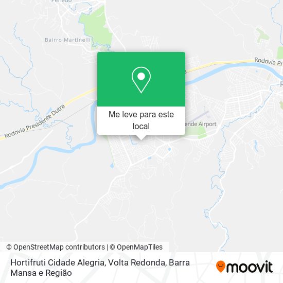 Hortifruti Cidade Alegria mapa