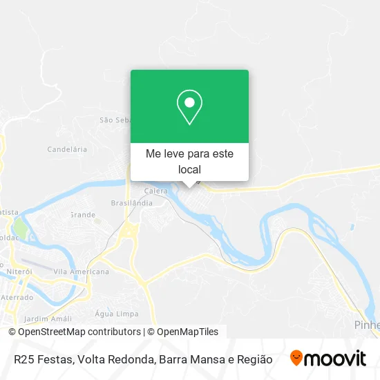 R25 Festas mapa