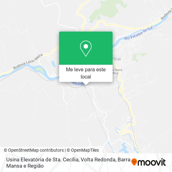 Usina Elevatória de Sta. Cecília mapa
