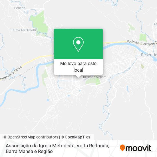 Associação da Igreja Metodista mapa