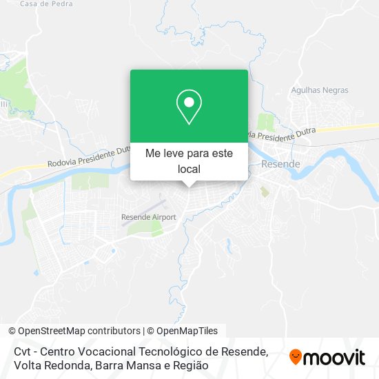 Cvt - Centro Vocacional Tecnológico de Resende mapa
