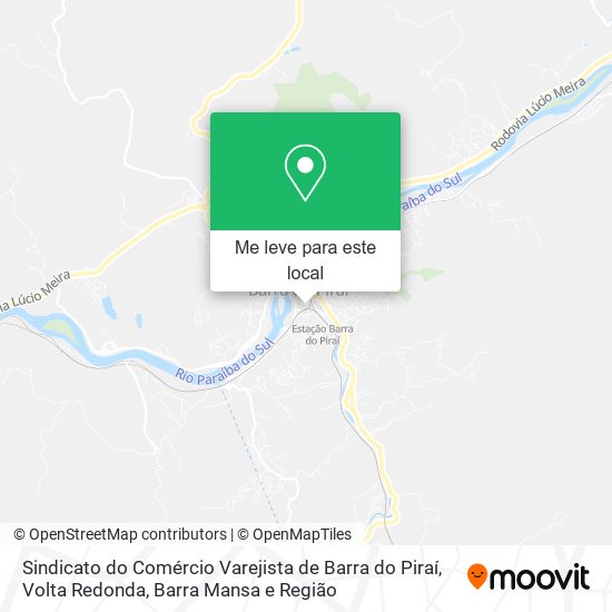 Sindicato do Comércio Varejista de Barra do Piraí mapa