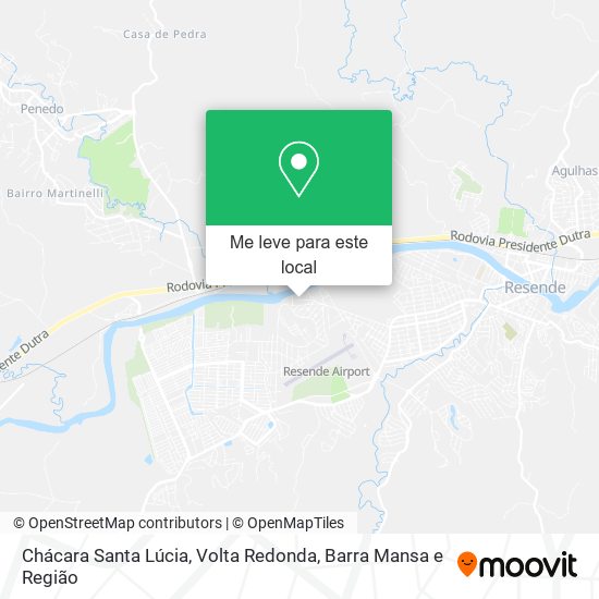 Chácara Santa Lúcia mapa