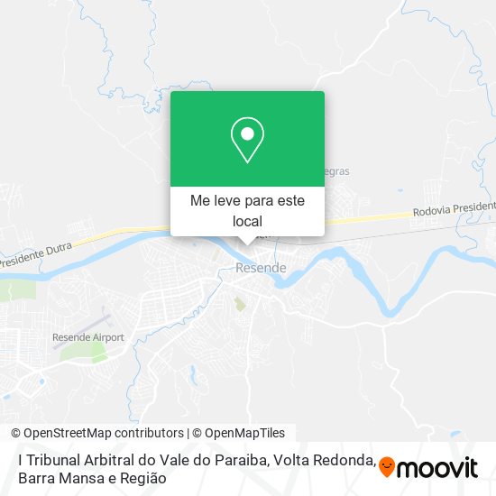 I Tribunal Arbitral do Vale do Paraiba mapa