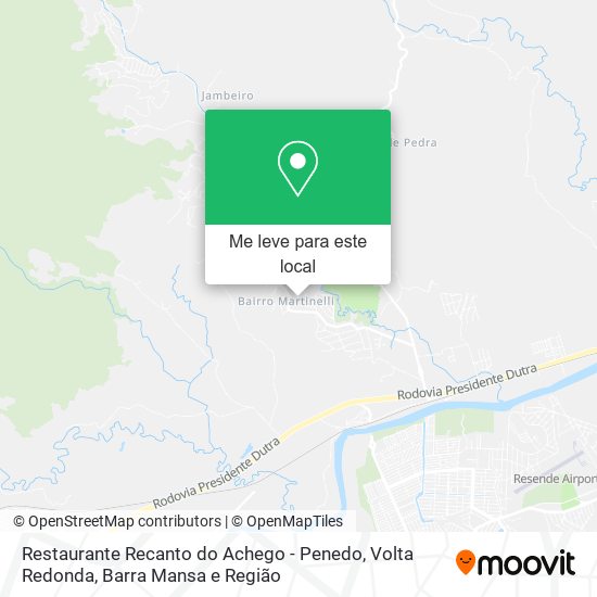 Restaurante Recanto do Achego - Penedo mapa