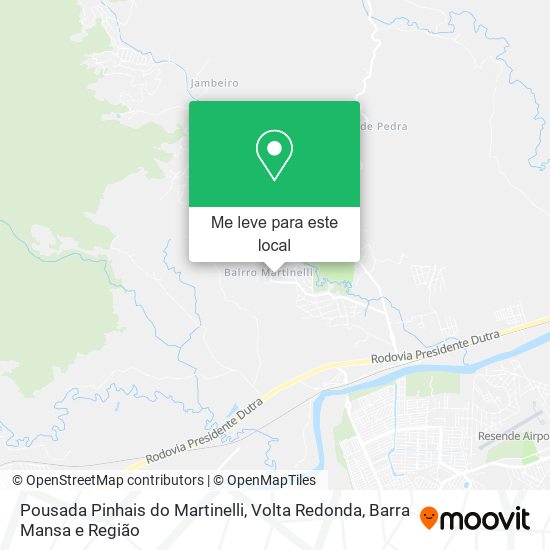 Pousada Pinhais do Martinelli mapa
