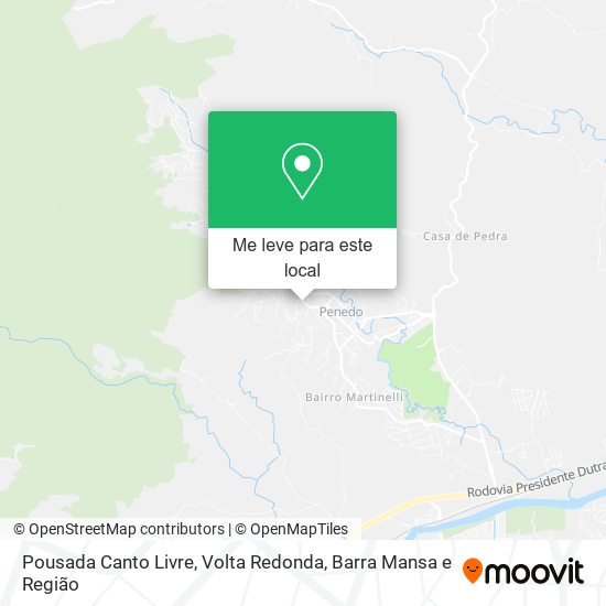 Pousada Canto Livre mapa