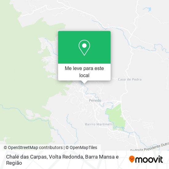 Chalé das Carpas mapa