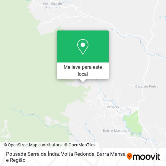 Pousada Serra da Índia mapa