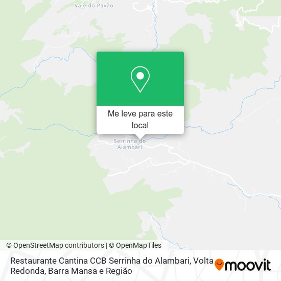 Restaurante Cantina CCB Serrinha do Alambari mapa