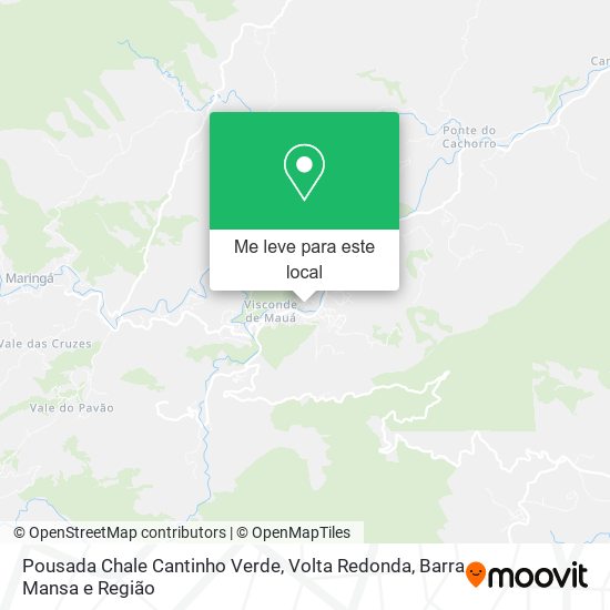 Pousada Chale Cantinho Verde mapa