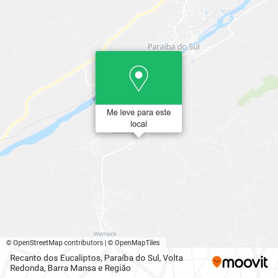 Recanto dos Eucaliptos, Paraíba do Sul mapa
