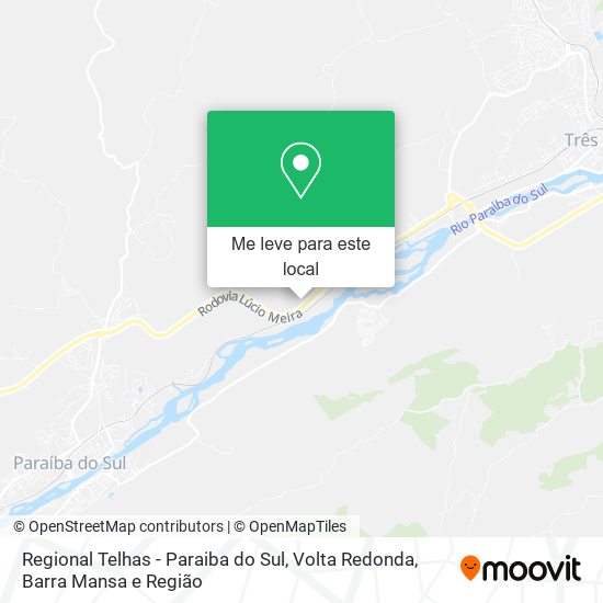 Regional Telhas - Paraiba do Sul mapa