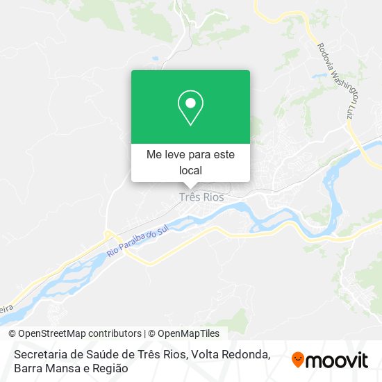 Secretaria de Saúde de Três Rios mapa
