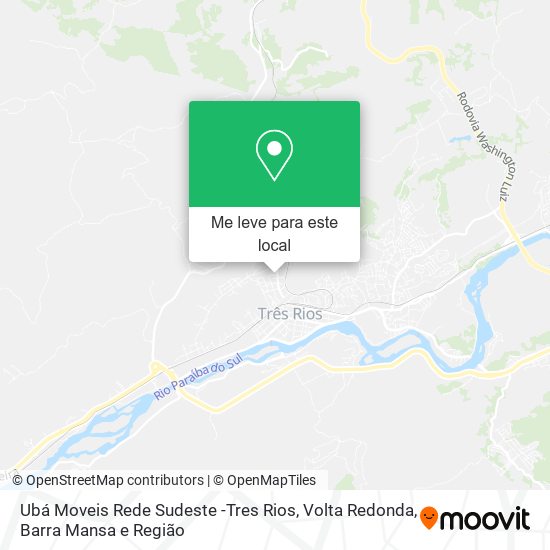 Ubá Moveis Rede Sudeste -Tres Rios mapa