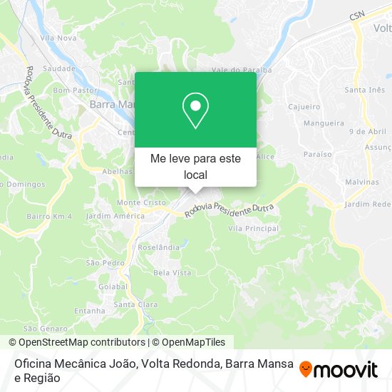 Oficina Mecânica João mapa