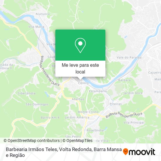 Barbearia Irmãos Teles mapa