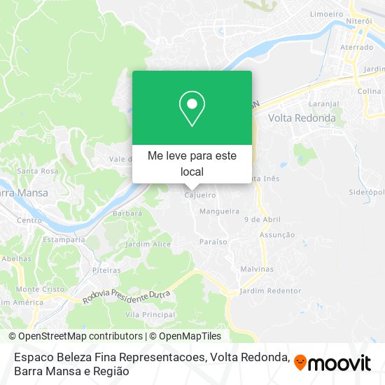 Espaco Beleza Fina Representacoes mapa