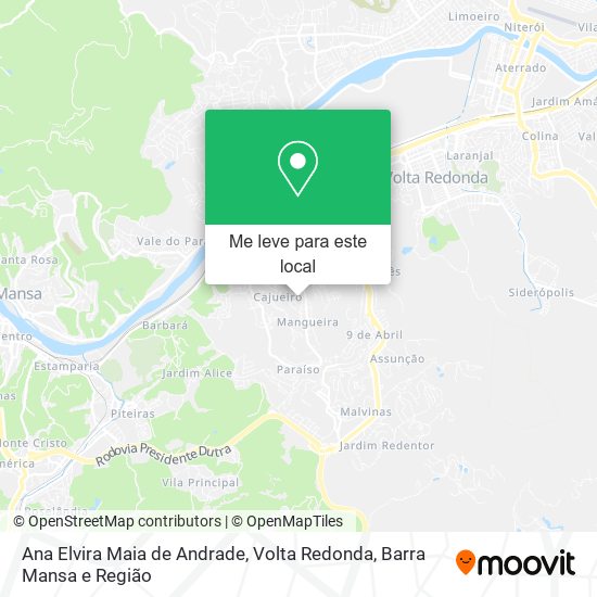 Ana Elvira Maia de Andrade mapa