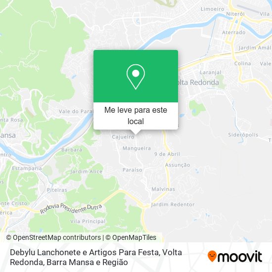 Debylu Lanchonete e Artigos Para Festa mapa