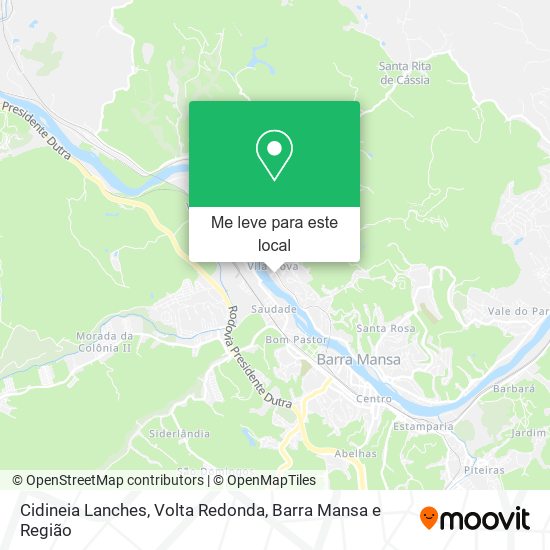 Cidineia Lanches mapa
