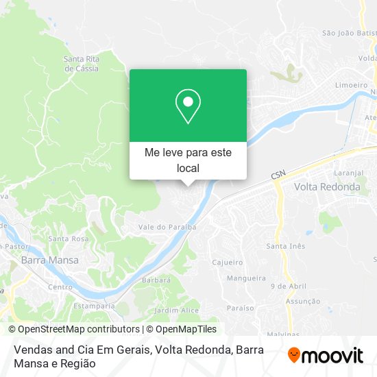 Vendas and Cia Em Gerais mapa