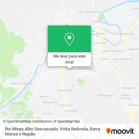 Rio Minas Alho Descascado mapa