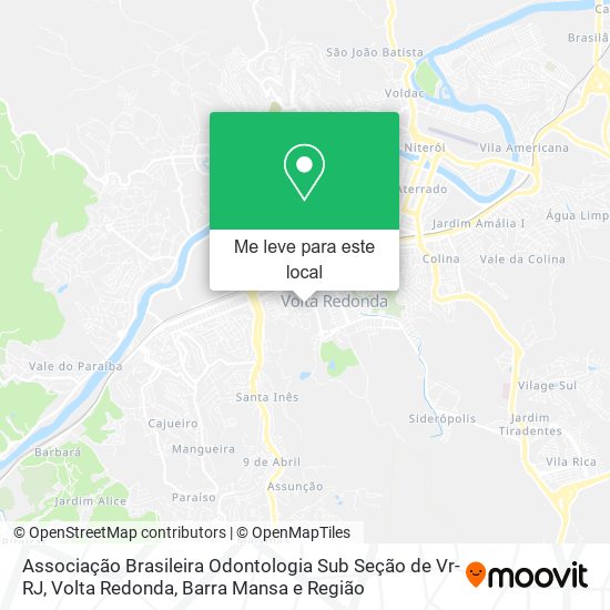 Associação Brasileira Odontologia Sub Seção de Vr-RJ mapa