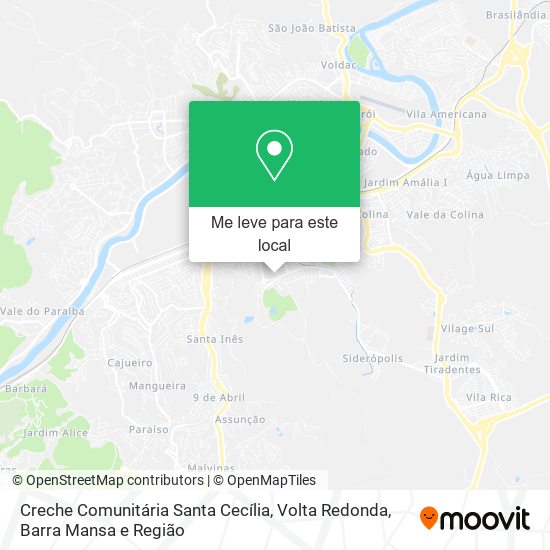 Creche Comunitária Santa Cecília mapa