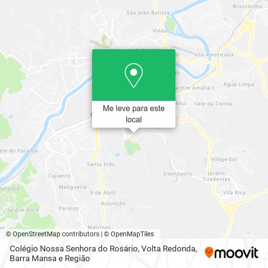 Colégio Nossa Senhora do Rosário mapa