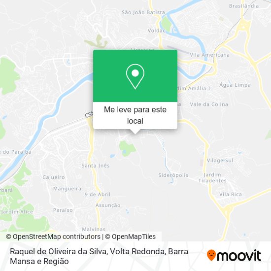 Raquel de Oliveira da Silva mapa