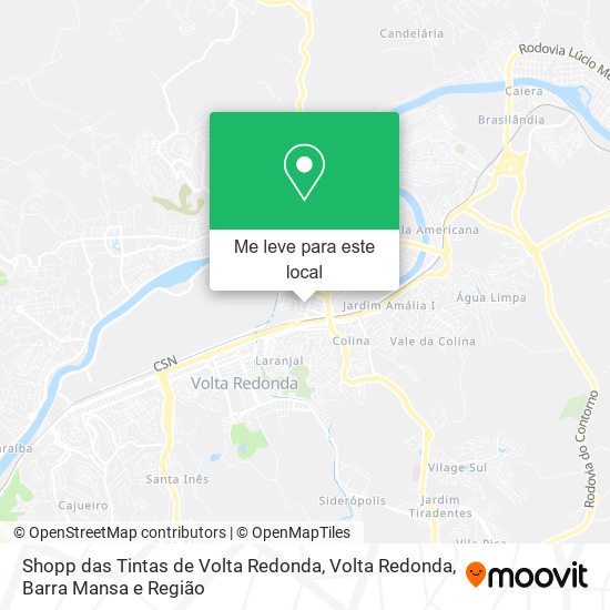 Shopp das Tintas de Volta Redonda mapa